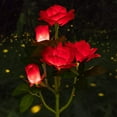 thumbnail image 3 of FloreceBien - Luces solares para jardín, luces LED con forma de rosa, luces solares con forma de rosa y 5 rosas, impermeables, para jardín, patio y decoración navideña, 3 of 8