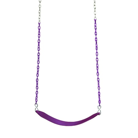Gorilla Playsets Deluxe Swing Belt Assembly, Plum with Plum Chains