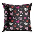 thumbnail image 1 of BSDHOME Red Happy Heart Pattern Pink Love Cute Retro Romance Color Abstract Beautiful Pillowcase Cushion Cover 20x20 inch, 1 of 1