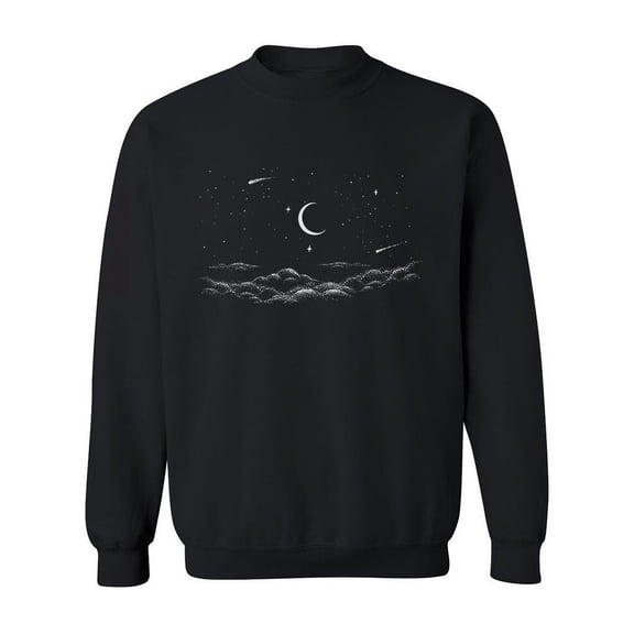 Night View Of A Distant Moon Sweatshirt Women -Image by Shutterstock, Female 3X-Large