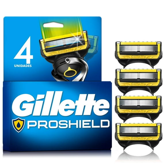 Cartucho de Rastrillo Gillette Proshield con 5 Hojas para Rasurar la Barba 4 pzas
