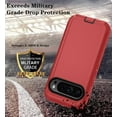 thumbnail image 3 of Entronix Heavy Duty Case Designed for Pixel 10 Pro XL Shockproof Triple Layer Rugged Case, Red, 3 of 6