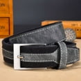 thumbnail image 4 of YooGuoGuo Fashion Denim Belt For Jeans Men Casual Canvas Designer Belts High Quality 3.5 CM Width Patchwork Strap Drop Shipping, 4 of 6
