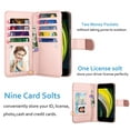 thumbnail image 2 of Njjex Wallet Cases for 4.7" iPhone SE 2020 / iPhone 8 / iPhone 7, Njjex [Wrist Strap] Luxury PU Leather Wallet Flip Protective Case Cover with 9 Card Slots & KickStand -Rose Gold, 2 of 5