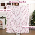 thumbnail image 2 of 50 x 60 Inches Pink Candy Cane Christmas Throw Blanket Cute Soft Warm Lightweight Blanket for Sofa Bed Gift Decor, 2 of 7