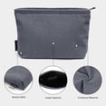 thumbnail image 3 of Cosmetiquera para Maquillaje de Pana Estética Bolsa de Maquillaje para Mujer Bolsa de Cosméticos Pequeña para Viajar Neceser Mujer con Cremallera(GRIS), 3 of 4