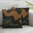 thumbnail image 3 of Square Throw Pillow Covers Dog Animal on Brown Background Pillow Cases Decorative for Home Bedroom Sofa Pillowcases Standard Size Inch, 3 of 5