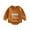 Brown, variant on 0-18M Infant Baby Boys Girls Bodysuit 3M 6M 12M 18M Long Sleeve Crew Neck Letters Football Print Jumpsuit Casual