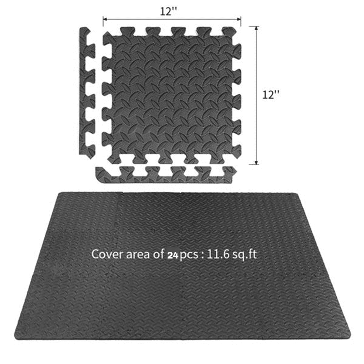 24PCS Gym Floor,,Puzzle Fitness Mat,Sport Mats,EVA Foam Floor Tiles for Gym,Gym Equipment Mat,Floor Mat for Kid