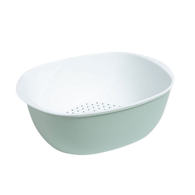 Baohd 1/2/3/5 Double Layers Rice Washing Sieve Quick Drainage And Wide Application Green L 1 Pc