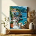 thumbnail image 6 of Mediterranean Coastal Village Canvas Print/Wall Art， Perfect for Living Room， Bedroom， Bathroom， Kitchen， and Office Decor, 6 of 8