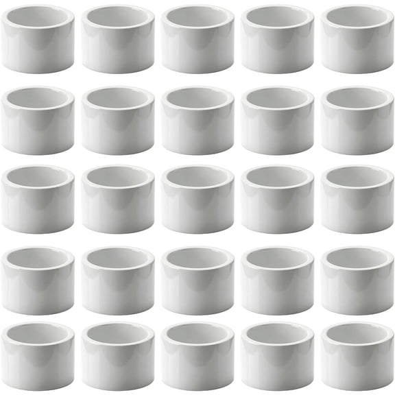 2 in. White PVC DWV Repair Coupling, Hub x Hub Connection for Non-Pressurized Drain, Waste & Vent Systems, (25 Pack)
