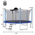 thumbnail image 2 of Gymax Trampoline Combo de 15 Pi Lit de Saut Trampoline avec Filet d'Enceinte Échelle, 2 of 10