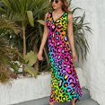 thumbnail image 6 of Colofrul Rainbow Leopard Sleeveless Dress Summer Women Clothes Dress for Pregnant Women Dresses, 6 of 9