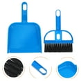 thumbnail image 2 of MOVTOTOP Hemoton Mini Hand Broom Dustpan Set 1 Set Table Whisk Brooms Small Dustpan Mini Broom Set for Desk Table Car and Animal Waste Blue, 2 of 7