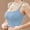 Blue, variant on DuoJiaJ Women's Comfortable And Summer New Square Neck Rib Sports Breathable Fitness Tank Top Bra Wireless Bras Green