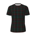 thumbnail image 5 of Wukai Buffalo Plaid Dark Green Print Men's Short-Sleeved Mesh T-Shirt,Quick-Dry Short Sleeve Workout T-Shirt-Large, 5 of 8