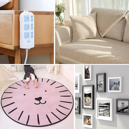 Ultra-Thin Clear Double Sided Tape Heavy Duty 2Inch X 66Feet Two Sides Strong Stick Mounting Adhesive Tape For Rug Fixed,DIY Crafts,Poster,Arts,Fixed Clothes,Paste Photo,Scrapbook,Gift Wrap,Woodw