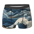 thumbnail image 6 of Mens Underwear Boxer Briefs - Blue Sea Waves Art Comfort Breathable men's boxer briefs with Flex Waistband, 6 of 7