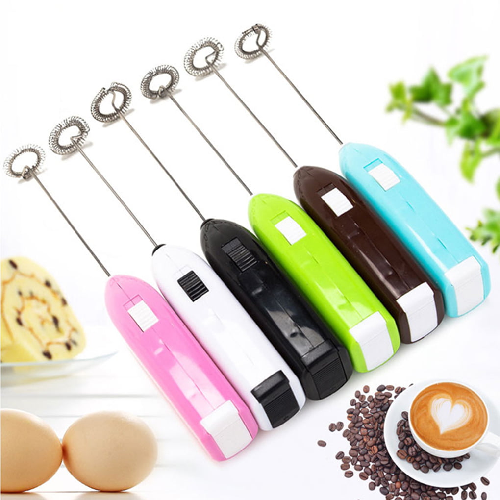 Cusimax Electric Mini Handle Cooking Eggbeater Juice Hot Drinks Milk Frother Coffee Stirrer Foamer Whisk Mixer, Black by xpwholesale