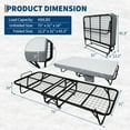 thumbnail image 2 of 75x31 Inch Folding Bed with 5 Inch Memory Foam Mattress, 450 lbs Heavy Duty Roll Away Bed with Lockable Wheels, Space Saving Guest Bed with Side Pocket for Home Office Camping, 2 of 7