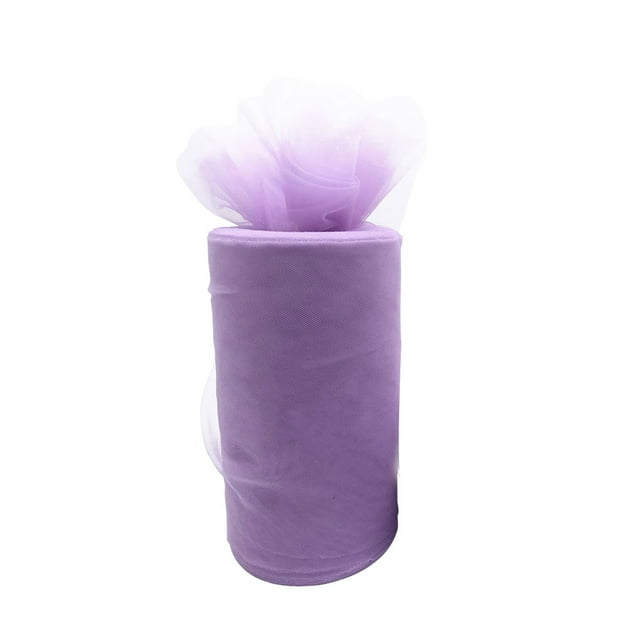 Decodeary Tulle Roll Tulle Netting Fabric Spool Tulle Netting Fabric Spool For Gift Bow Craft Tulle Roll light purple 1Set