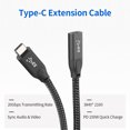 thumbnail image 3 of Cable de extensión USB-C 3.1 Gen2 20Gbps PD100W Carga rápida Video 4K Compatible con disco Eccomum  Cable de datos, 3 of 4