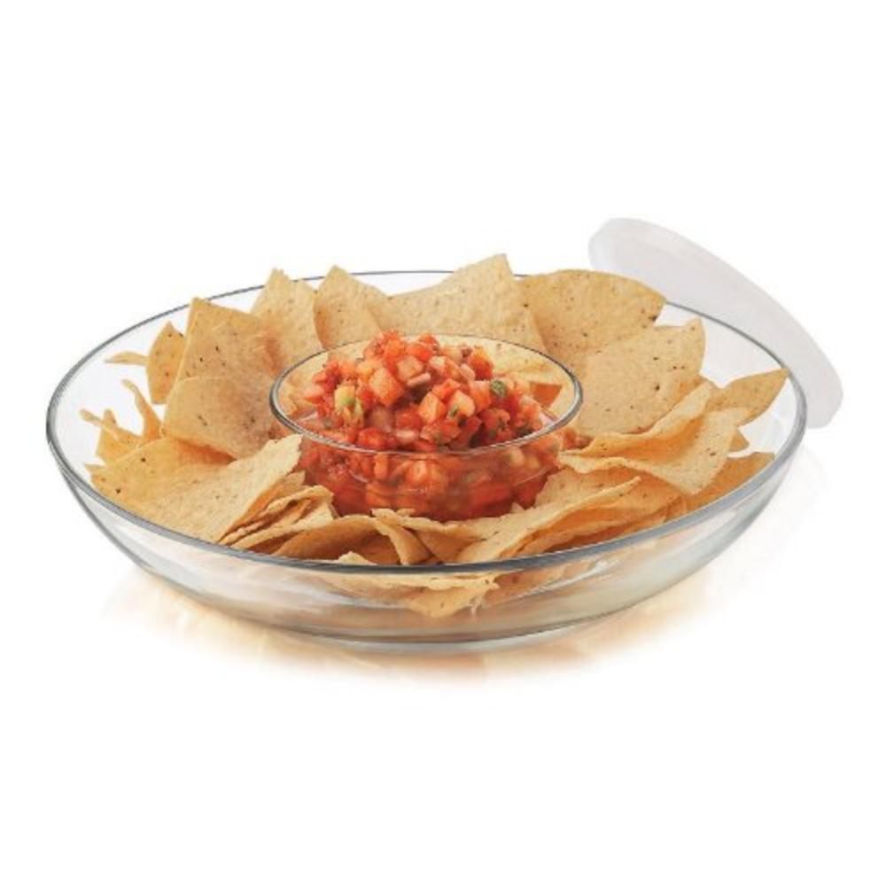 Selene 3 Piece Chip and Dip Bowl, 3 Piece Chip and Dip Set By Libbey