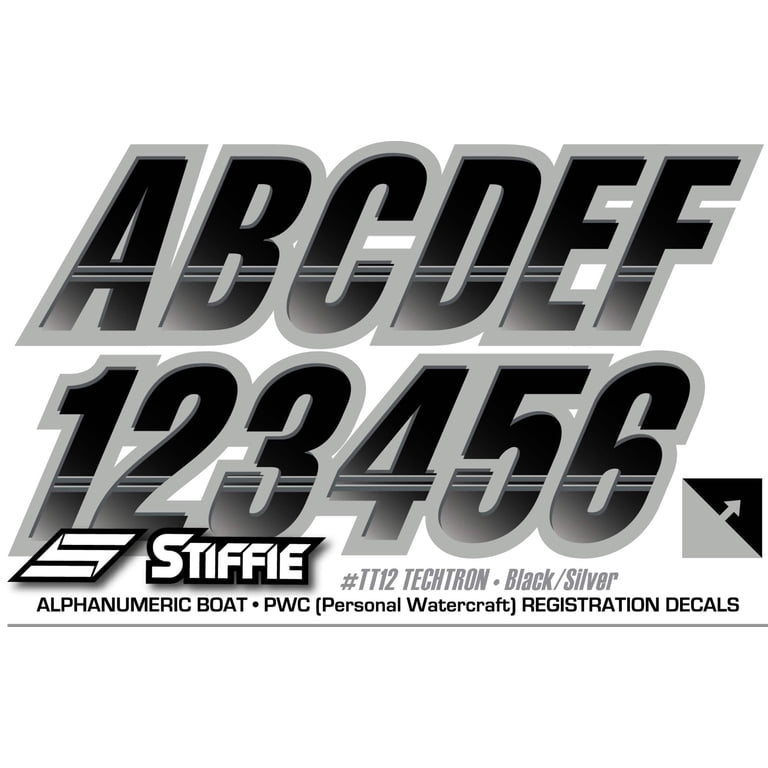 Fox Stickers And Decals STIFFIE Techtron 3” Boat Registration Numbers ...