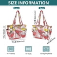 thumbnail image 4 of FORMRS Tote Bag for Women Quilted Large Capacity Travel Work Carry On Shoulder Handbag, Red Lobster, 4 of 7