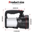 thumbnail image 5 of Hunting Friends Super Bright LED Rechargeable Handheld Spotlight High Powered Tactical Waterproof Flashlight with Side Light and USB Power Bank, 5 of 8