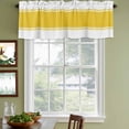 thumbnail image 4 of Yellow Geometric Valances for Windows, Decorative Rod Pocket Window Valance Curtains, Modern Striped Abstract Art Aesthetics Short Curtain Drapes for Kitchen/Living Room, 2 Panels, 54" W x 18" L, 4 of 8