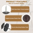 thumbnail image 3 of Nail on Furniture Sliders, 40Pack Plastic Chair Glides Nail in Chair Leg Floor Protectors Round Chair Table Feet Leg Pads for Hardwood Floors (Brown, 24mm/0.94"), 3 of 7