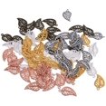 thumbnail image 3 of 75pcs Wholesale Mixed Color Hollow Leaf Shape Pendants Charms Jewelry Making, 3 of 8