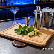 GL-Bamboo Extra Large Bamboo Cutting Board, 15.7 x 10.6 x 0.9 in, Juice Groove