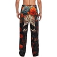 thumbnail image 3 of Daiia Vintage Butterfly Flower Skull Men's Sleep Pant with Pockets and Drawstring,Pajama Pants-Medium, 3 of 9