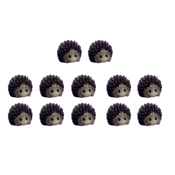 OUNONA 12Ud Miniaturas De Jardín En Negro Para Decorar Paisajes Y Terrarios Con De Erizo