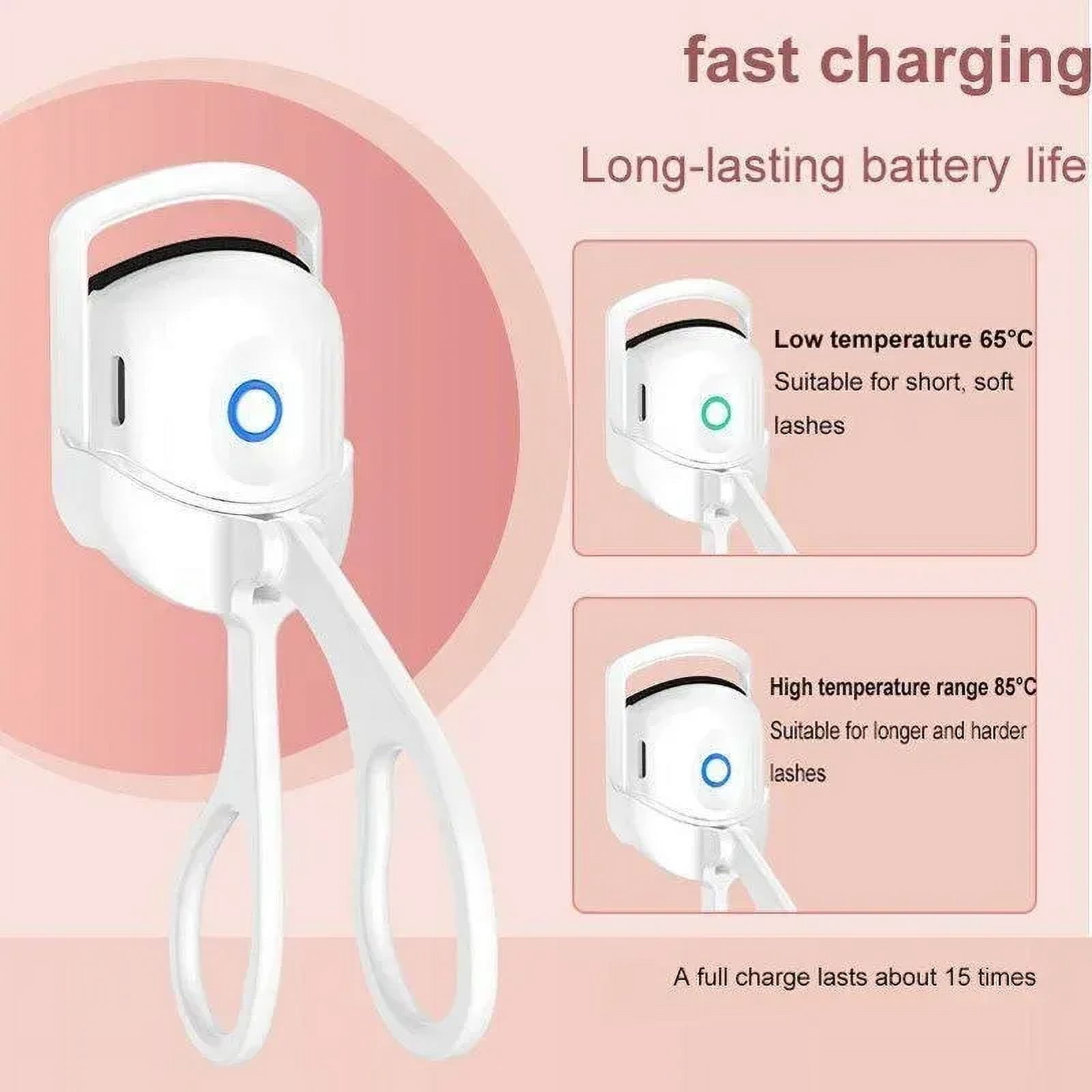 CNKESS Factory wholesale  Mini Heated Eyelash Curler Portable Eyelash curler  Rechargeable Heated Eyelash Curler