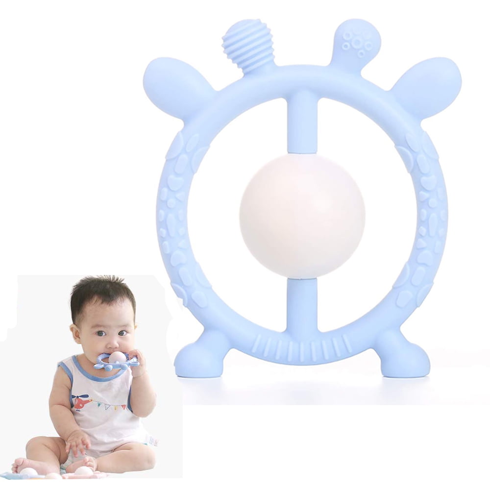 Easter eggs blue Mechew Baby Gift Teething Toys Bpa Free Silicone Baby Teether for Boy or Girl 