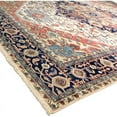 thumbnail image 4 of Pasargad Home Serapi 8' x 8' Hand-Knotted Wool Ivory/Navy Rug - All Ages, Indoors, 4 of 5