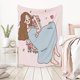 thumbnail image 2 of Wekity Girl Couple Small Fresh Tapestry Aesthetic Art Home Background Fabric Decoration Gift Pool Tapestry Living Room Bedroom Decoration (ly003, 59 X, 2 of 2
