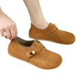 thumbnail image 4 of Willtoo Women's Faux Suede Mules with Beaded Casual Comfortable Round Toe Slip On Bohemian Flat Clogs, 4 of 5