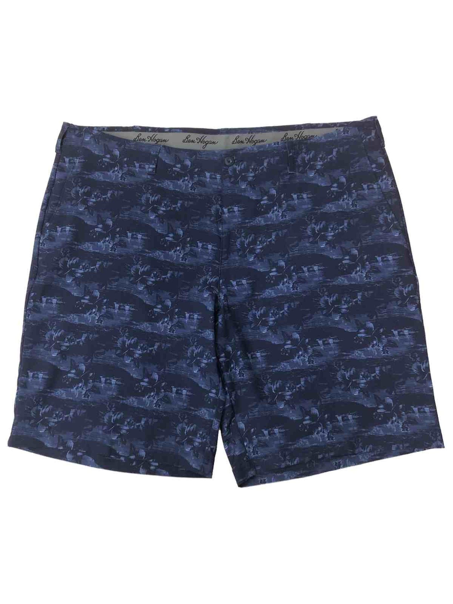 Ben Hogan Mens Blue Flower Performance 