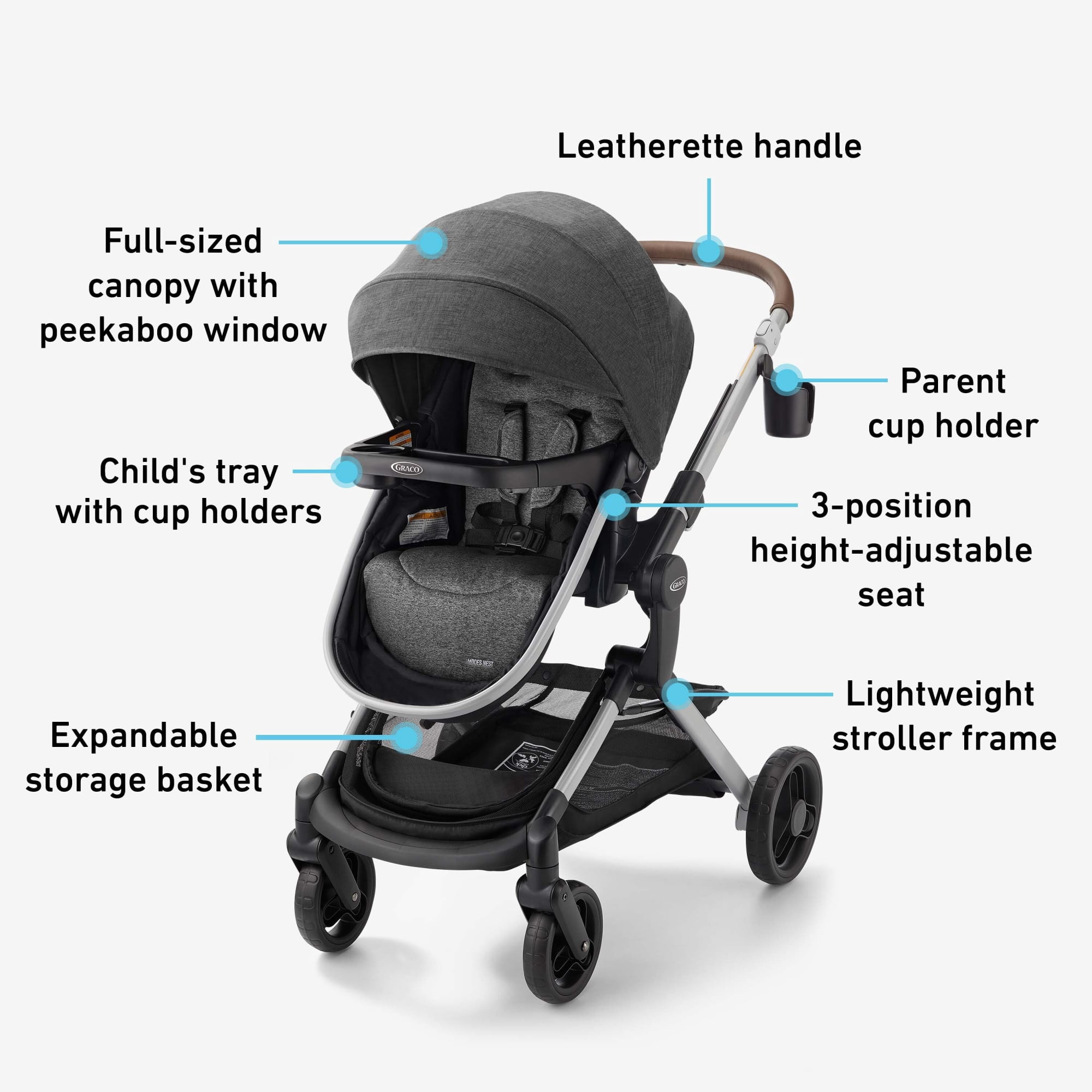 Graco Modes Nest Travel System, Sullivan, Grey