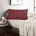 thumbnail image 6 of Gukieu Red Glitter Print Plush Pillow Cover, Hidden Zipper Pillow Protector without Pillow Core, Suitable for Bedroom, Office, Car Decoration-14"x20", 6 of 6