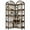 Brown, variant on Goldensoil 5 Tier Corner Bookshelf, L Shaped Bookshelf with Metal Frame, 31.5 x 31.5 x 68.5", Black