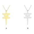 thumbnail image 4 of fastboy Personalized Geometric Necklaces Handmade Statement Piece With Vintage Style Stainless Steel Tokyo Hotel Necklace silver 1Set, 4 of 6