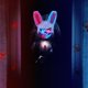 thumbnail image 5 of Máscara de purga ZONESTA iluminada, máscara LED de conejito peludo y aterrador, sangriento, peluche, espeluznante disfraz de Halloween para cosplay, 5 of 7
