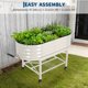 thumbnail image 4 of Yeshouse Cama de jardín elevada ovalada grande con patas y ruedas, jardinera de acero galvanizado grueso, ideal para jardinería en interiores y exteriores, flores y verduras, 4 of 8