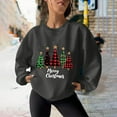 thumbnail image 2 of Womens Casual Christmas Tee Shirts Sweatshirts Graphic Cardigan Sweaters Cropped Crewneck Sweatshirt Graphic Long Sleeve Tops Casual, 2 of 4